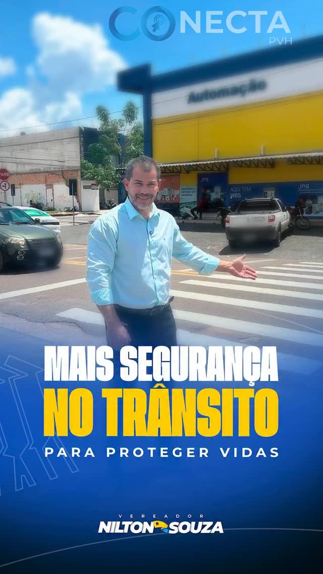 Secretaria de Trânsito atende pedido do vereador Nilton Souza e implanta faixa de pedestres na Rua João Goulart, em frente ao Barbosa Materiais Elétricos