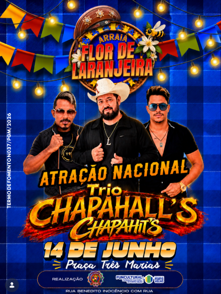 🔥 CHAPAHALL'S CONFIRMADO NO ARRAIAL FLOR DE LARANJEIRA! 🔥