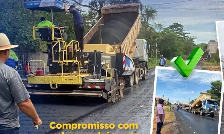 Deputado Edevaldo Neves transforma emenda em asfalto e garante avanço em Jaru