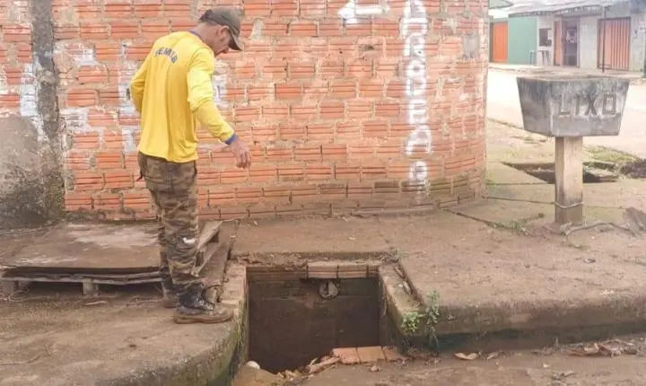 Seinfra atende pedido do vereador Edimilson Dourado de limpeza de bueiro e limpeza de vias na zona sul