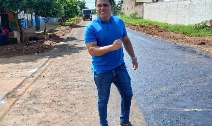 Vereador Edimilson Dourado garante pavimentação de mais uma rua no bairro Castanheira