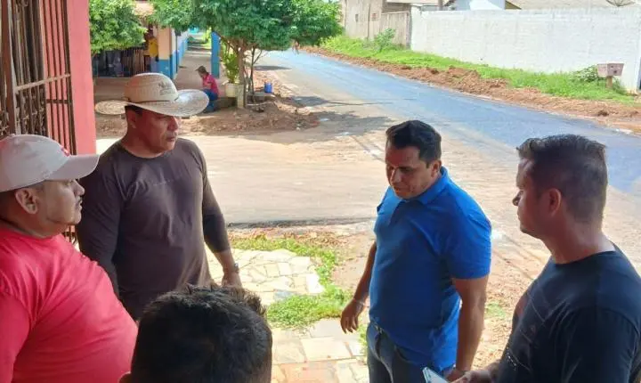 Vereador Edimilson Dourado garante pavimentação de mais uma rua no bairro Castanheira