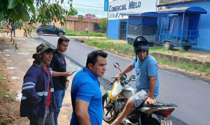 Vereador Edimilson Dourado garante pavimentação de mais uma rua no bairro Castanheira