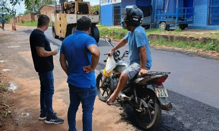 Vereador Edimilson Dourado garante pavimentação de mais uma rua no bairro Castanheira