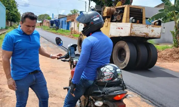 Vereador Edimilson Dourado garante pavimentação de mais uma rua no bairro Castanheira